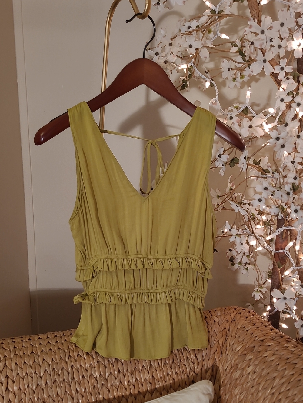 Naked Zebra Ruffle Tie-Back Top - Picture 1 of 3